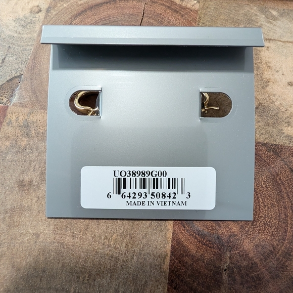 Ajoa By Nadri Lala Beaded Cross Huggie Hoop Earrings New in Box❤️ - Picture 6 of 7